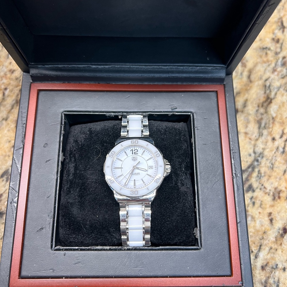 Tag Heuer Formula 1 watch white dial ceramic ladies watch